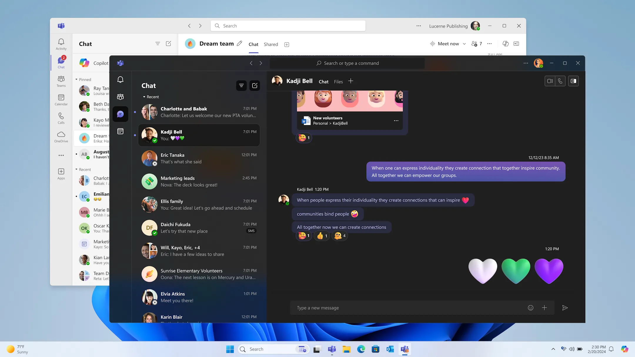 Giao diện ứng dụng Microsoft Teams phiên bản mới với các tính năng cải tiến