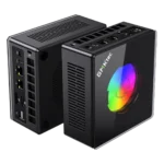 GMKtec K11 Mini PC với thiết kế nhỏ gọn và logo thương hiệu