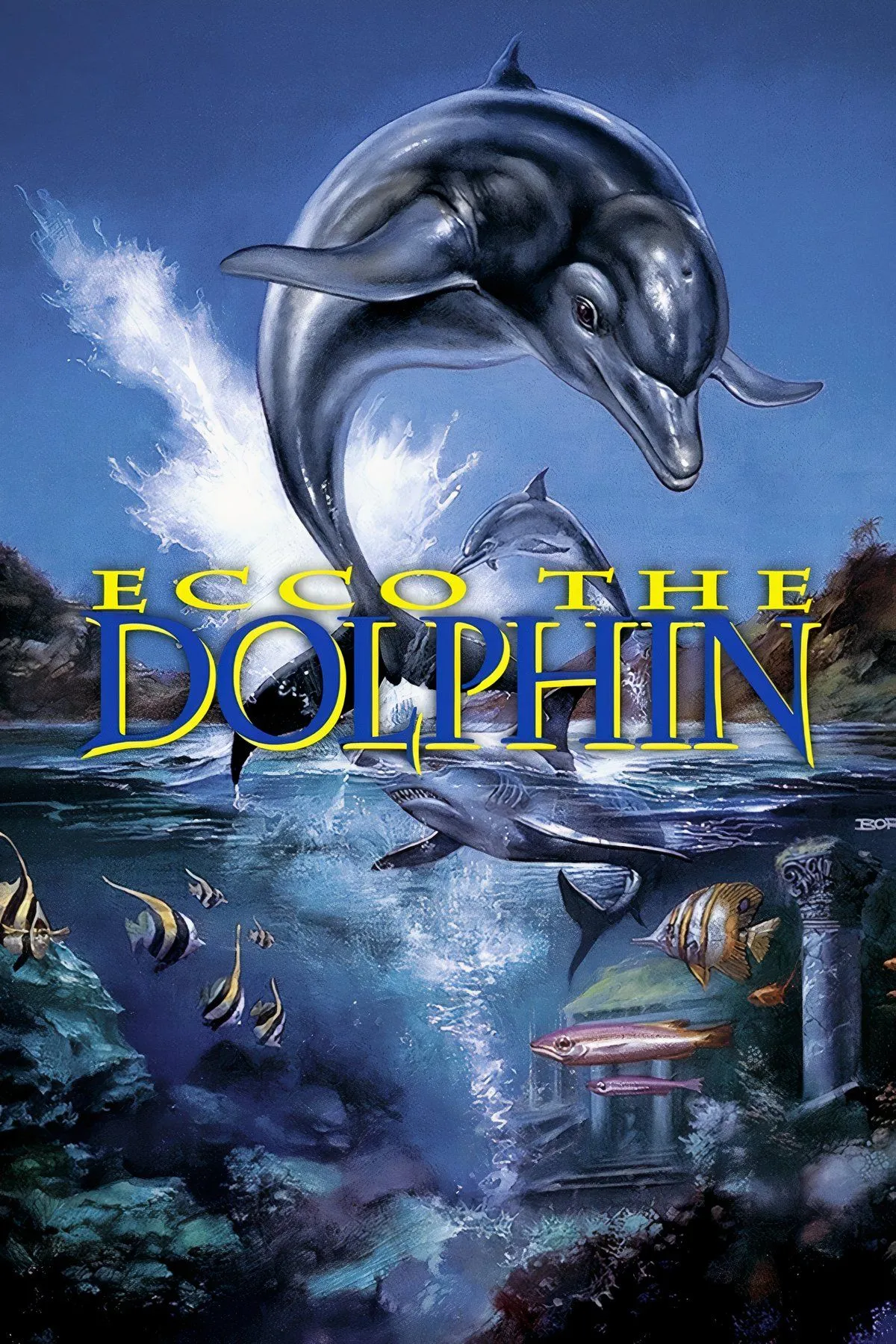 Hình ảnh bìa game kinh điển Ecco the Dolphin ra mắt năm 1992 trên Sega Genesis, hé lộ sự trở lại của chú cá heo biểu tượng