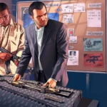 Hình ảnh các nhân vật và bối cảnh thành phố Los Santos trong game Grand Theft Auto V trên nền tảng Twitch