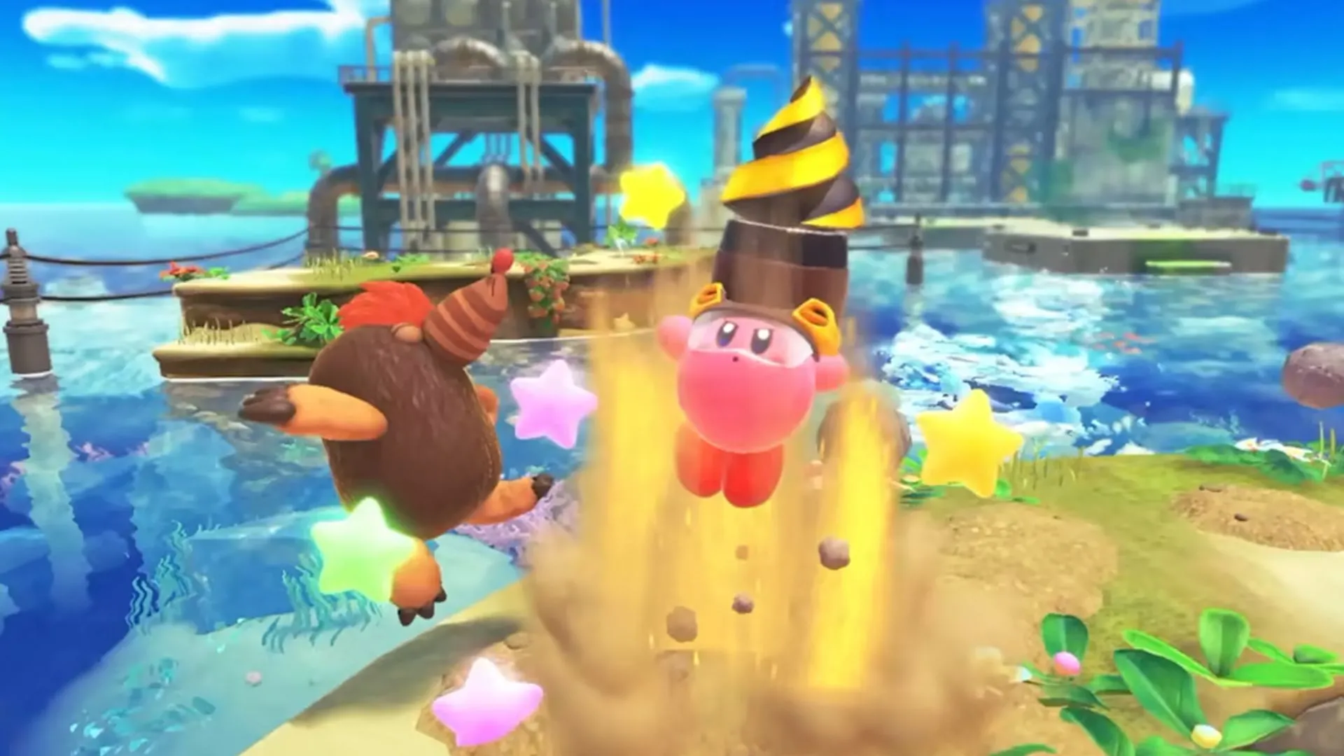 Hình ảnh game Kirby and The Forgotten Land trên Nintendo Switch, tựa game được xác nhận sẽ có phiên bản Switch 2 Edition