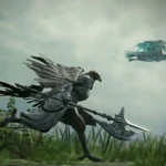 Hình ảnh gameplay Elden Ring Nightreign mô tả nhân vật Guardian chạy cùng đồng đội chim, thể hiện chế độ co-op