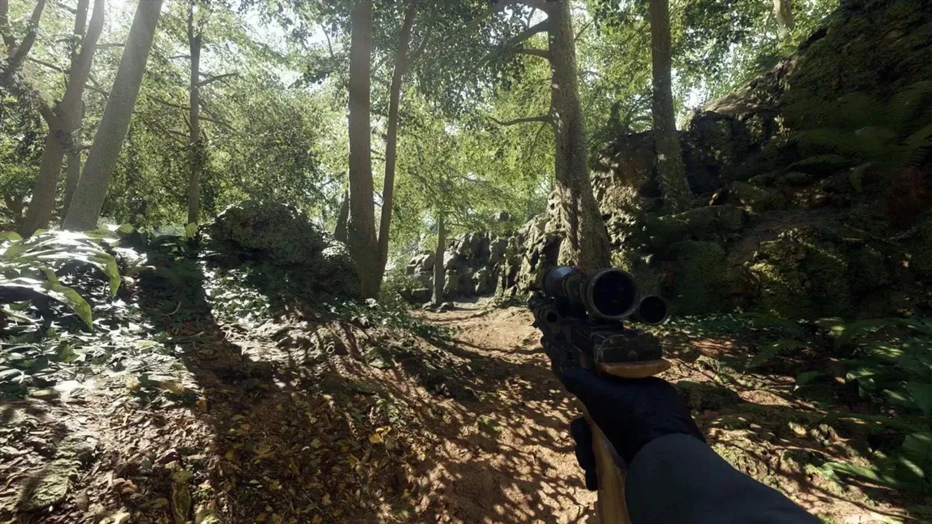 Hình ảnh gameplay tuyệt đẹp về mặt trăng Endor trong Star Wars Battlefront 2 (EA), thể hiện rừng cây rậm rạp và căn cứ Đế Chế.