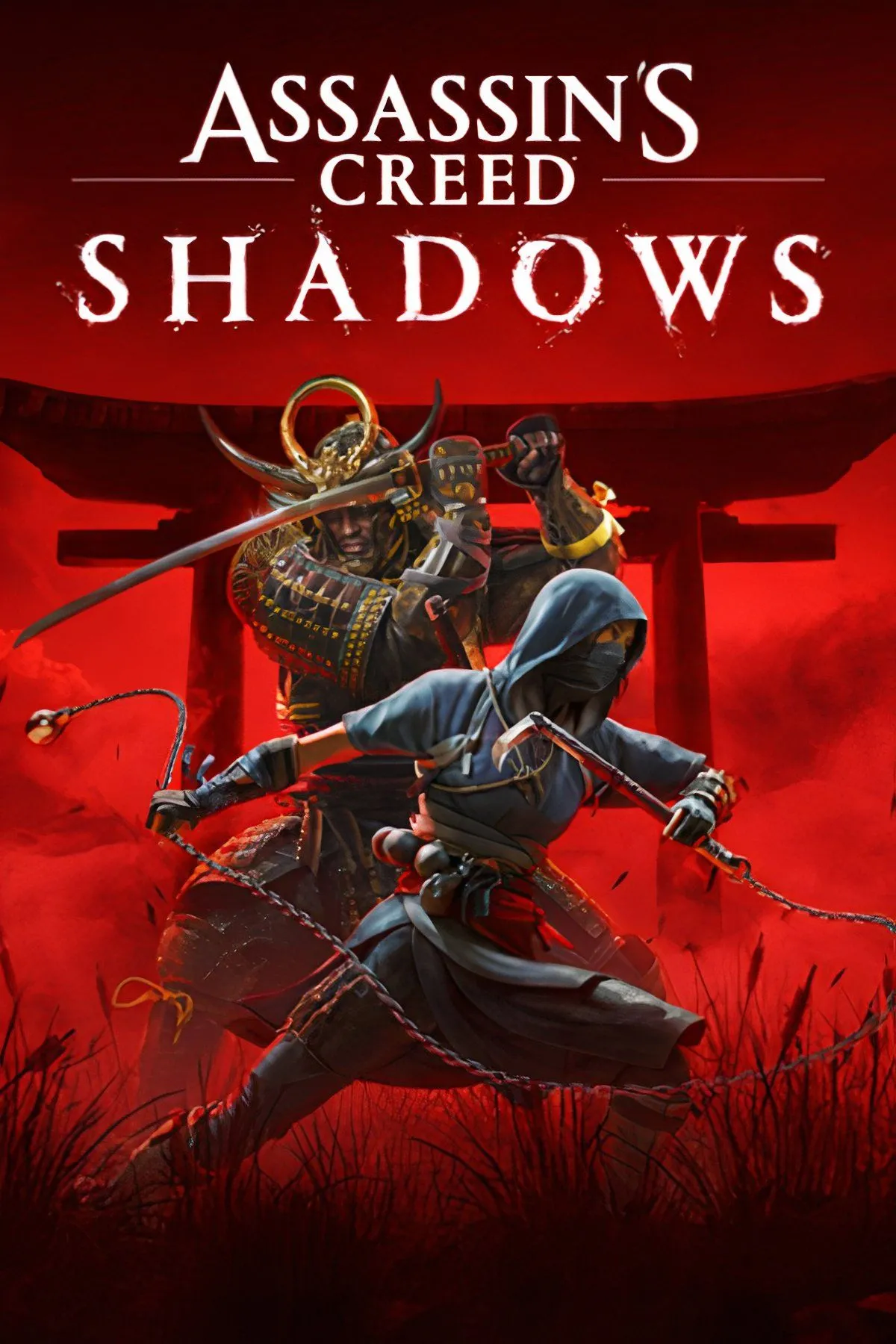 Hình ảnh logo Assassin's Creed Shadows và tên game, thể hiện một phần của vũ trụ game Assassin's Creed mở rộng