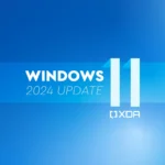 Hình ảnh logo Windows 11 2024 Update với nền xanh