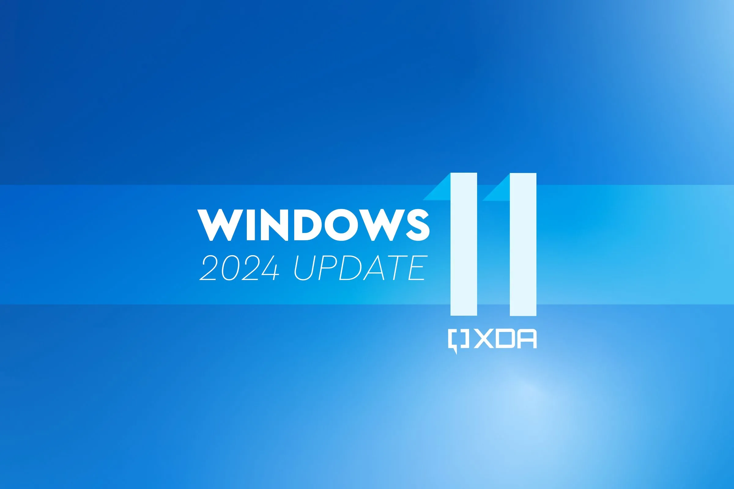 Hình ảnh logo Windows 11 2024 Update với nền xanh