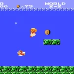 Hình ảnh lối chơi kinh điển của Super Mario Bros. trên hệ máy NES