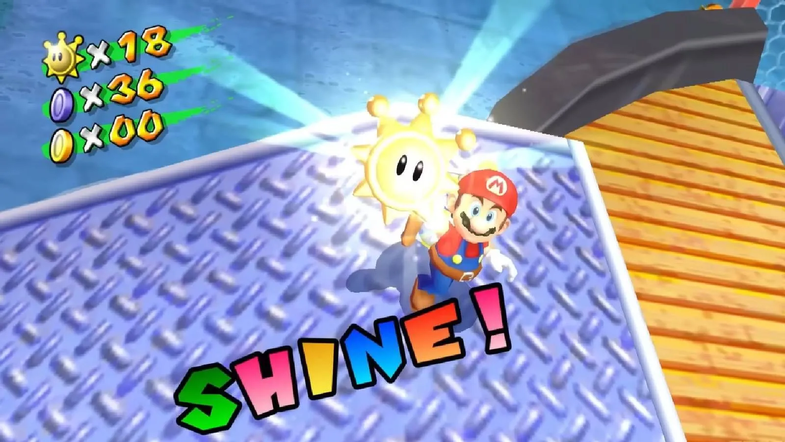 Hình ảnh Mario trong game Super Mario Sunshine, minh họa sự tập trung của Nintendo vào trải nghiệm chơi game độc đáo thay vì đồ họa.