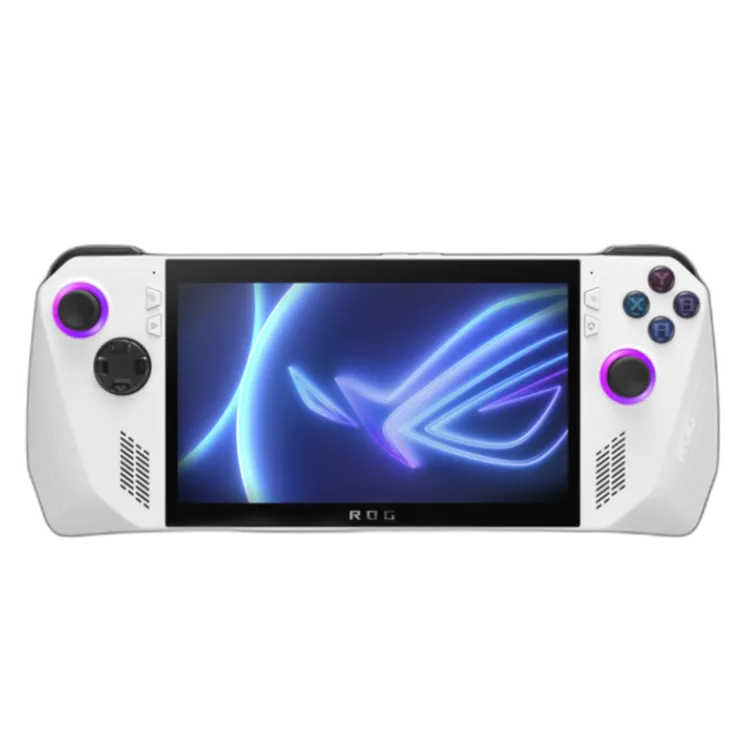 Hình ảnh máy chơi game cầm tay Asus ROG Ally với màn hình và tay cầm điều khiển