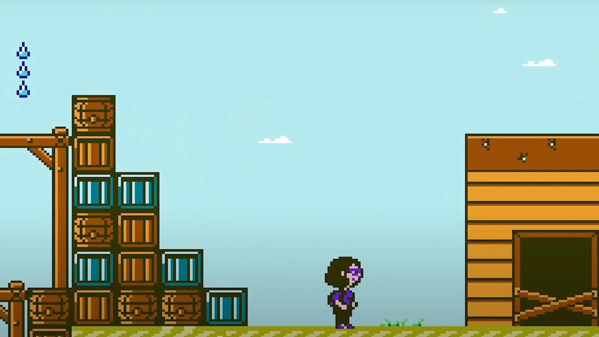 Hình ảnh một màn chơi mới trong game Echoes of the Unread với phong cách đồ họa 8-bit cổ điển trên NES.