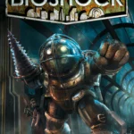 Hình ảnh nhân vật chính Jack của Bioshock đối mặt với tượng Andrew Ryan trong thành phố Rapture dưới biển, minh họa kỹ thuật người kể chuyện không đáng tin cậy trong game.