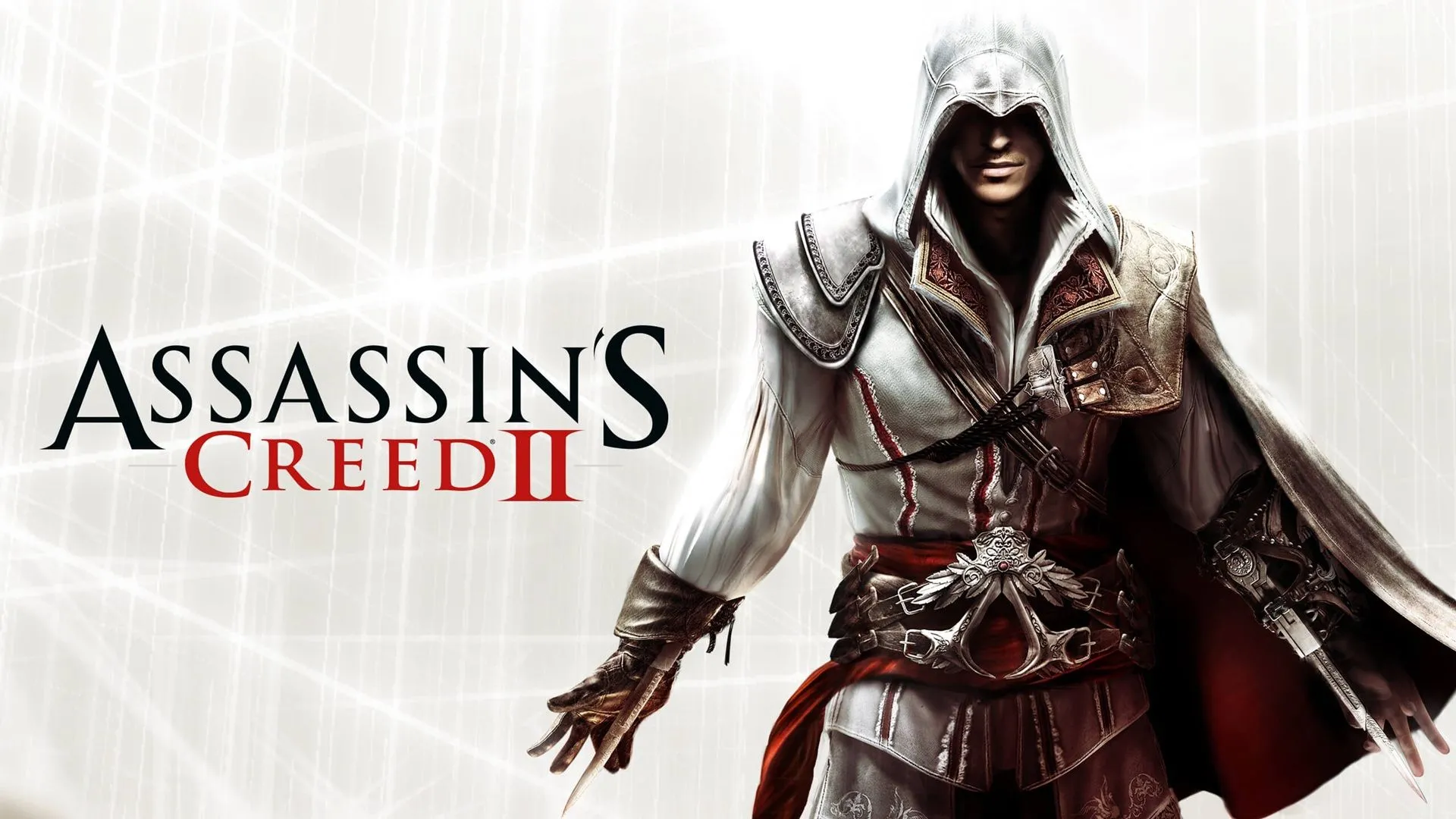 Hình ảnh quảng bá Assassin's Creed 2 với Ezio Auditore trên mái nhà tại Ý, một trong những tựa game Xbox 360 đáng chơi lại trên Xbox Series X