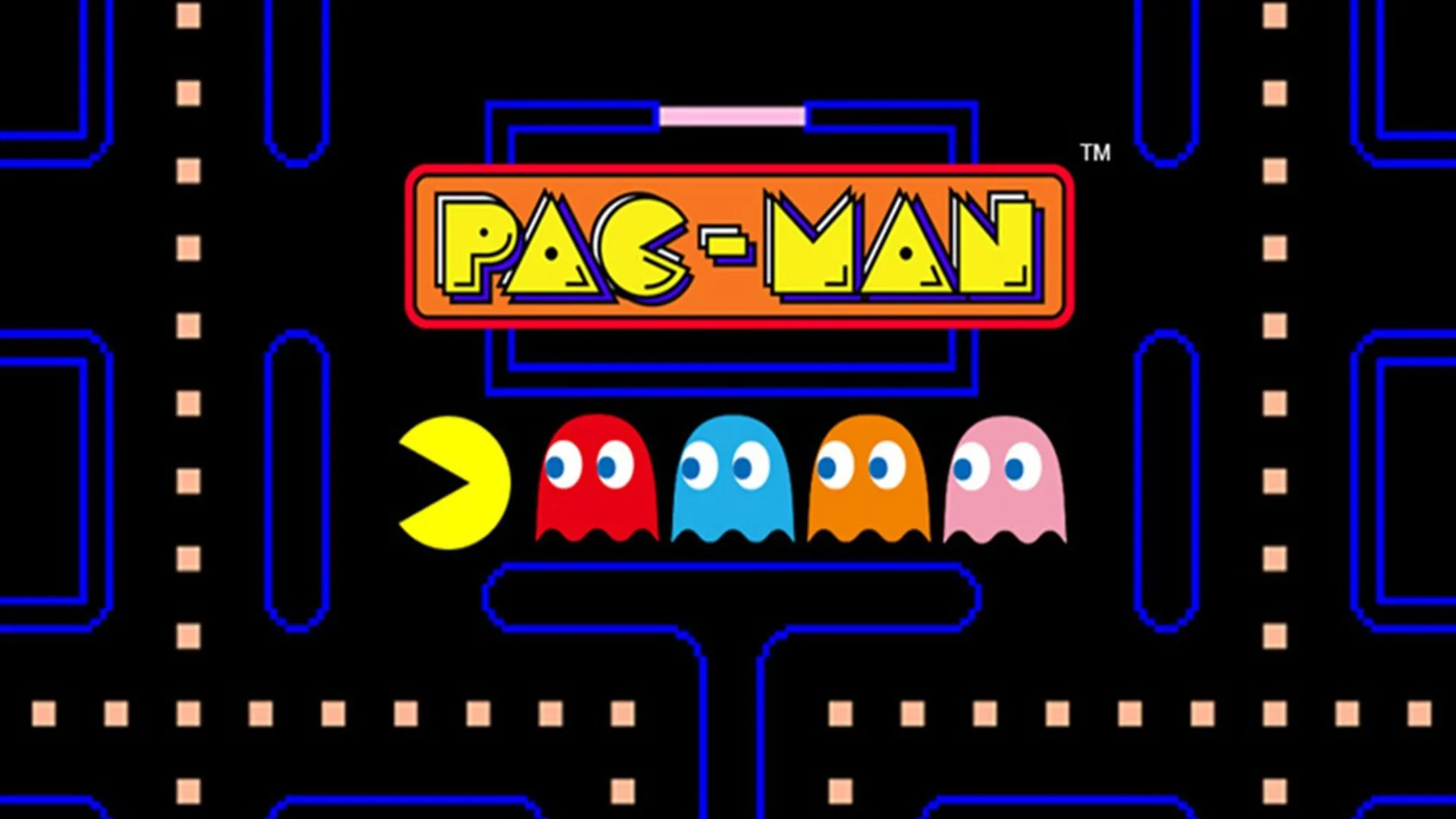 Hình ảnh quảng bá của Pac-Man, biểu tượng game arcade kinh điển của thập niên 80