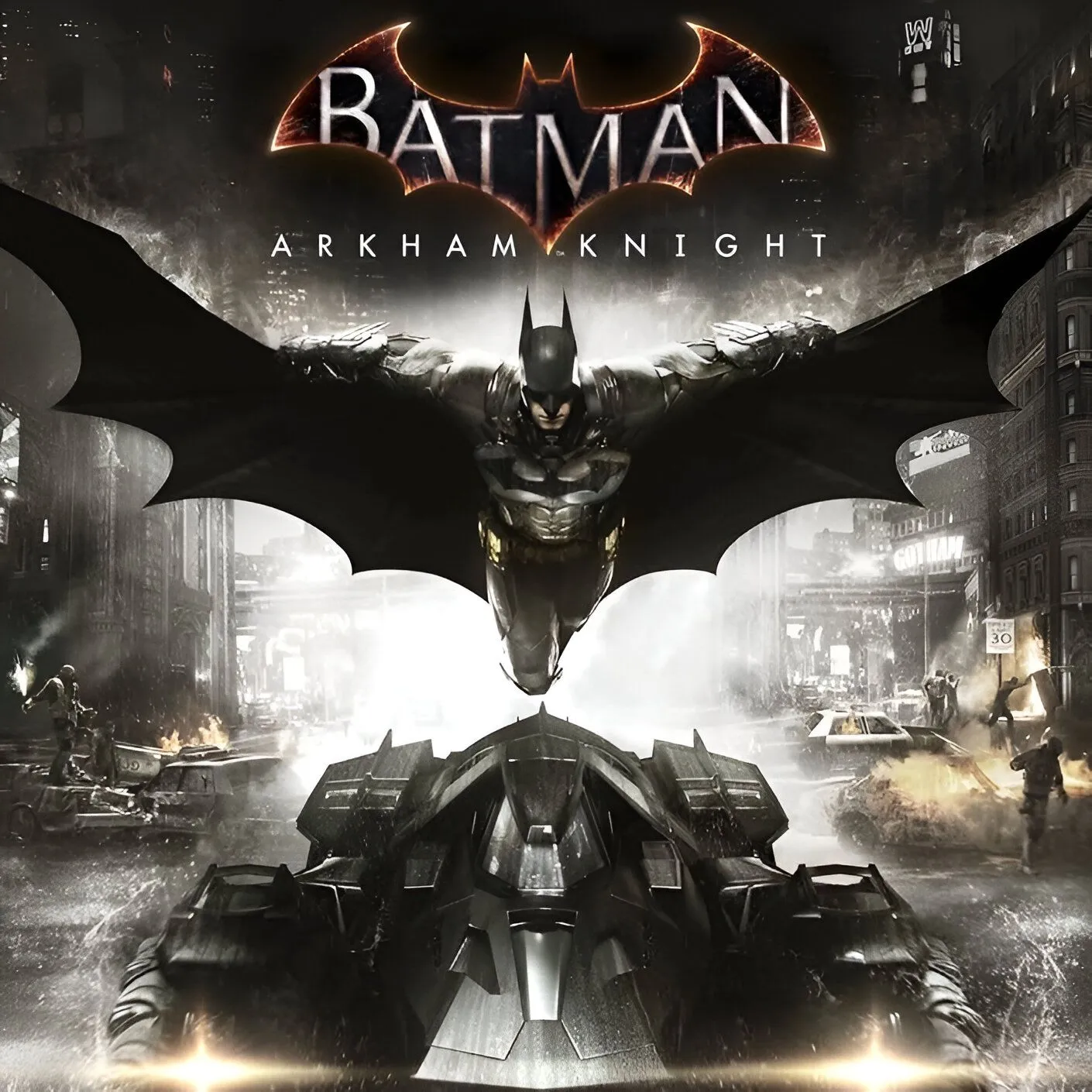 Hình ảnh sản phẩm của game Batman: Arkham Knight, một phần của bộ sưu tập Arkham Collection.