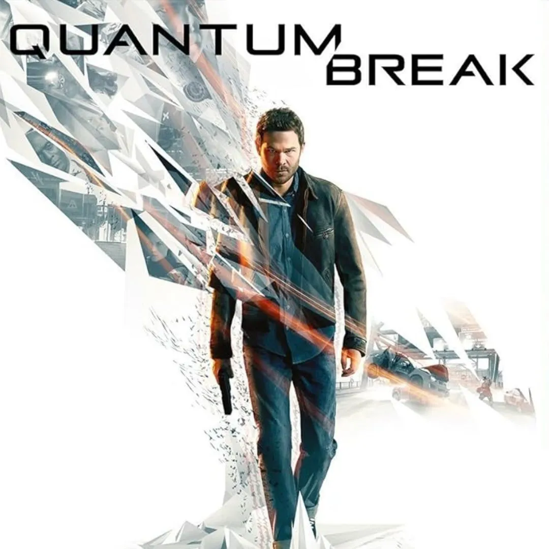 Hình ảnh sản phẩm game Quantum Break, với nhân vật chính Jack Joyce đang sử dụng khả năng thao túng thời gian trong một cảnh hành động.