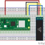 Hình ảnh thiết bị tạo mã OTP tự chế sử dụng Raspberry Pi Pico W và màn hình OLED