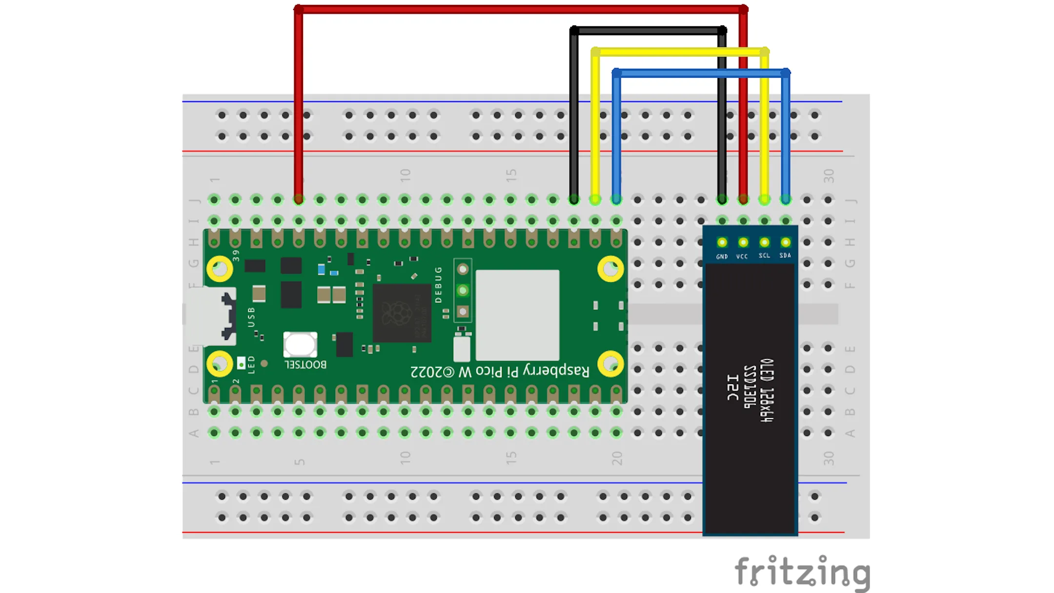 Hình ảnh thiết bị tạo mã OTP tự chế sử dụng Raspberry Pi Pico W và màn hình OLED