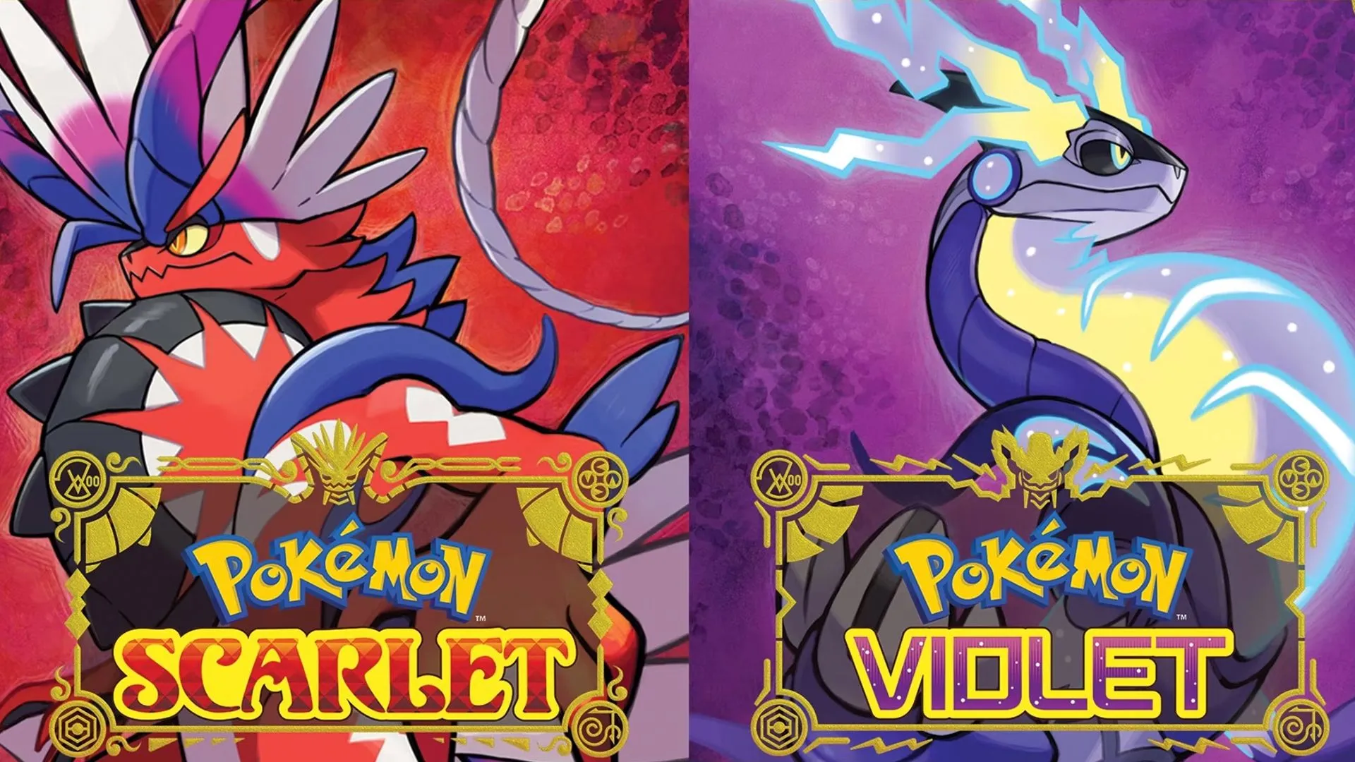 Hình bìa game Pokemon Scarlet and Violet, minh họa các tựa game được nâng cấp