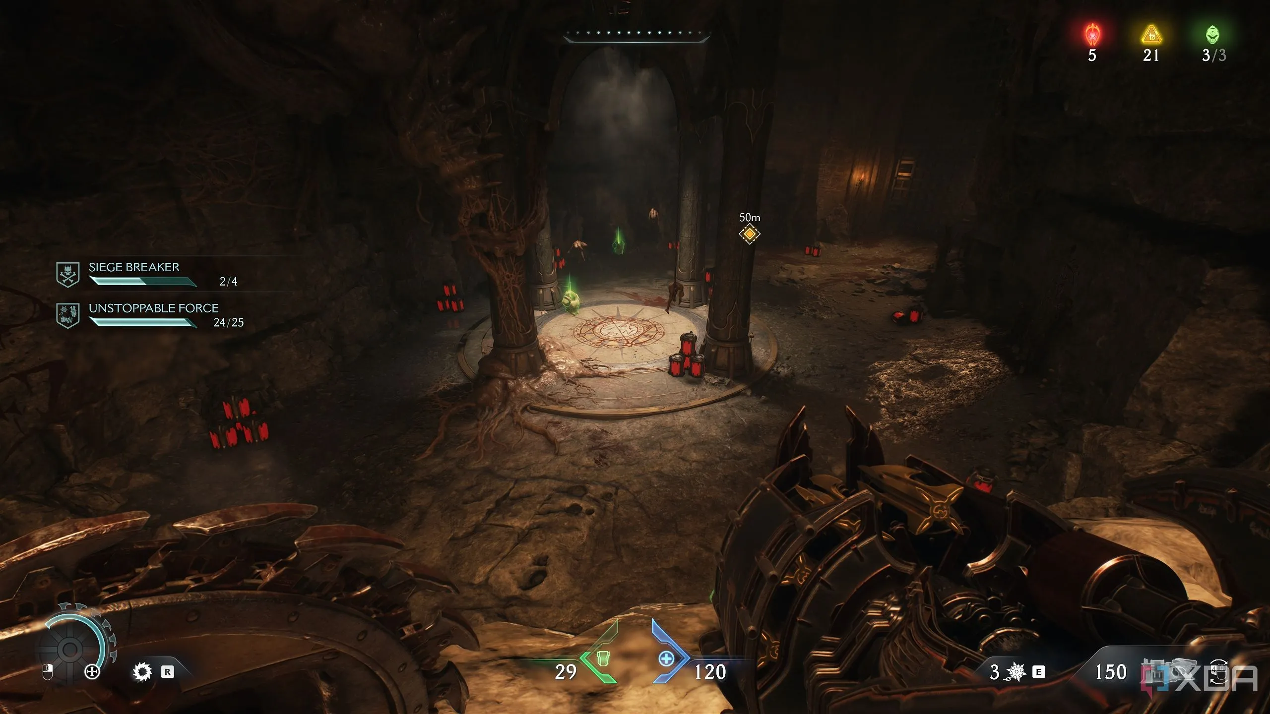 Khu Vực Bí Mật 4 trong Chapter 6 của Doom The Dark Ages trước khi sử dụng cổng dịch chuyển