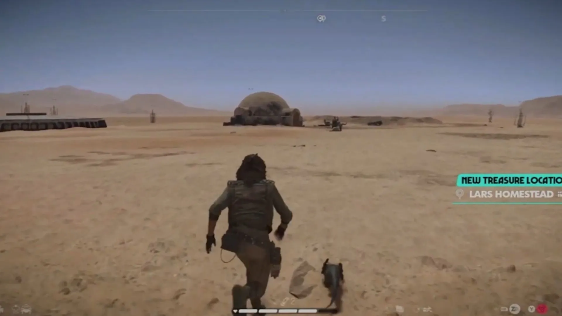 Khung cảnh trang trại Lars Homestead quen thuộc trên Tatooine, được tái hiện chân thực và chi tiết trong Star Wars Outlaws, nơi khởi đầu huyền thoại.