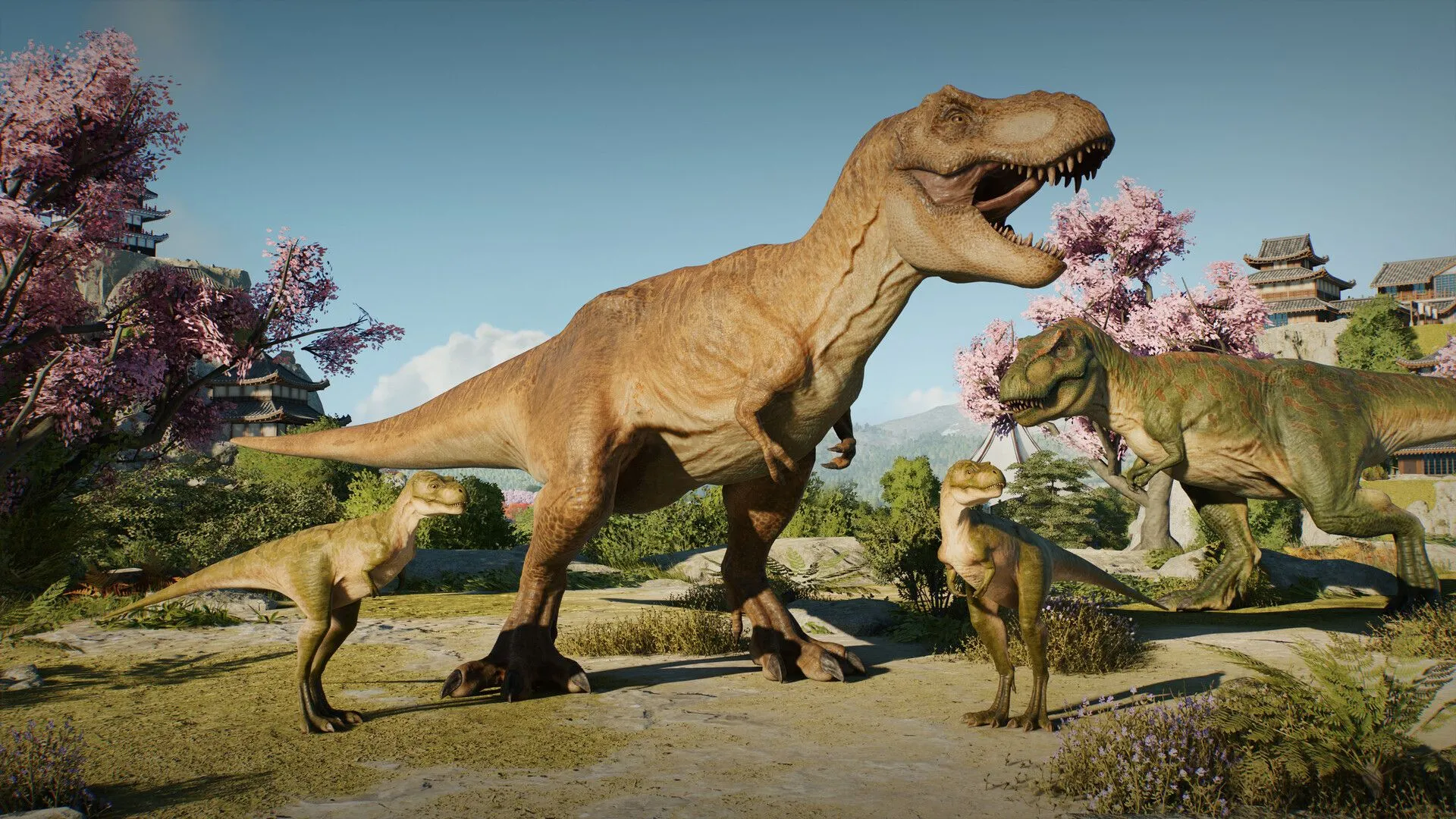 Khủng long Pteranodon bay lượn trong chuồng chim lớn của Jurassic World Evolution 3