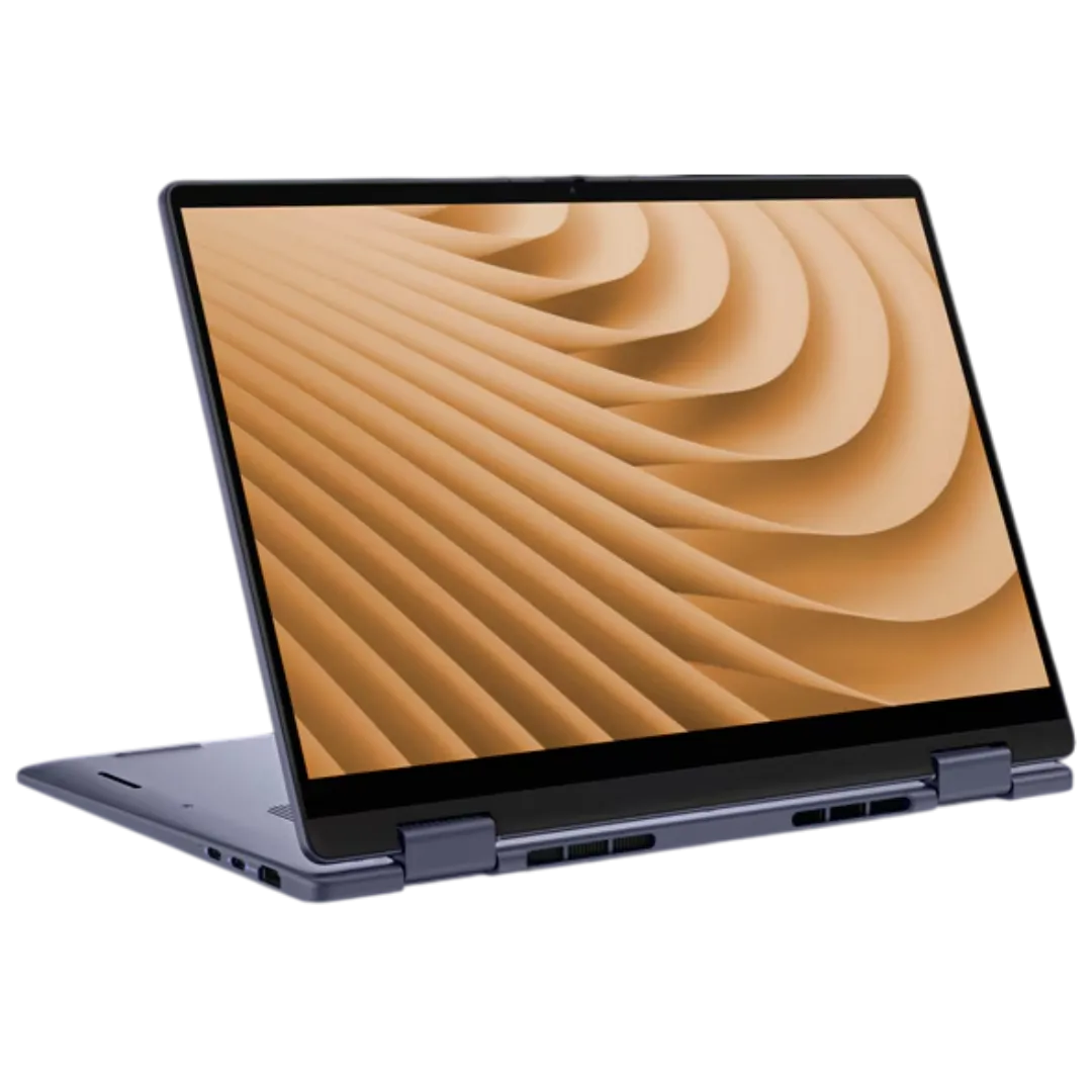 Laptop Dell 14 Plus 2-in-1 ở chế độ trình chiếu, thể hiện tính linh hoạt của dòng 2-in-1