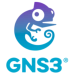 Logo chính thức của phần mềm GNS3, biểu tượng cho giải pháp mô phỏng mạng ảo hóa hàng đầu.