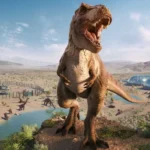 Logo chính thức của tựa game quản lý chiến lược Jurassic World Evolution 2