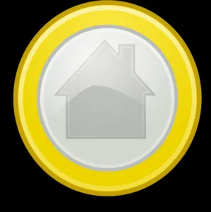 Logo phần mềm HomeBank trên nền tối