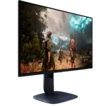 Màn hình gaming OLED Alienware AW2725Q màu đen với thiết kế sang trọng, hỗ trợ tính năng làm mới pixel tự động.