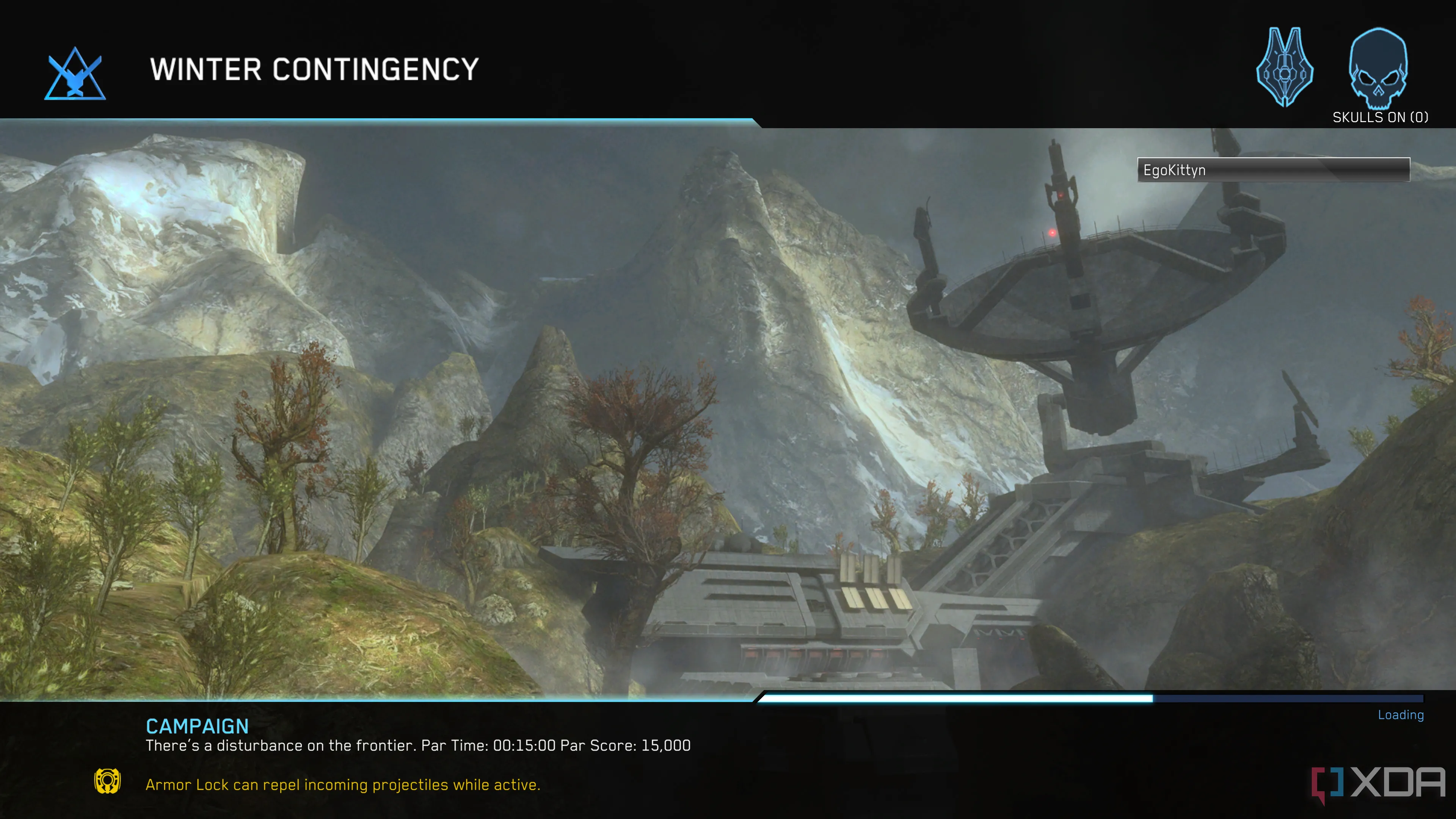 Màn hình tải game Halo: Reach trong bộ sưu tập Halo: Master Chief Collection