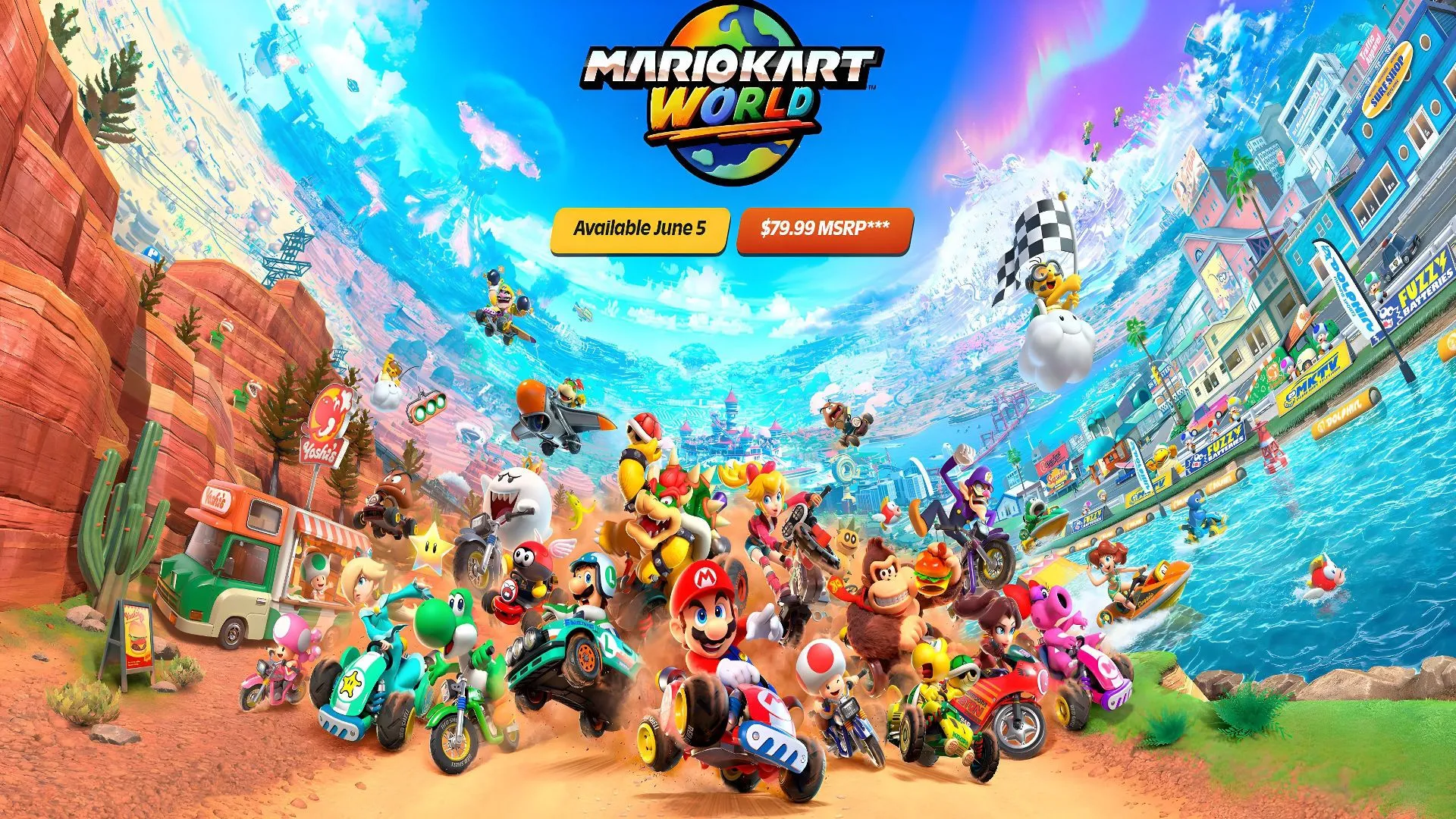 Mario Kart World niêm yết giá 80 USD