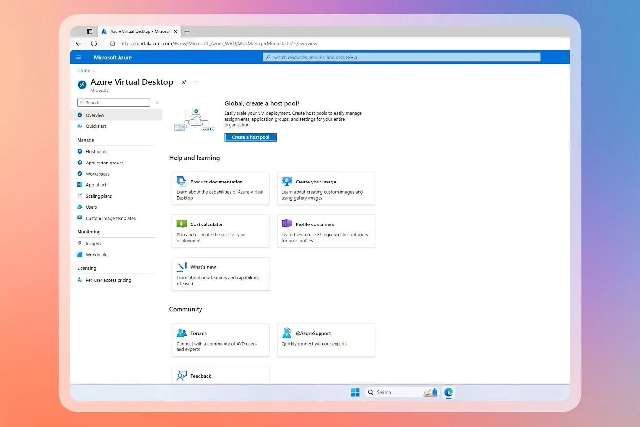 Máy ảo Azure Virtual Desktop