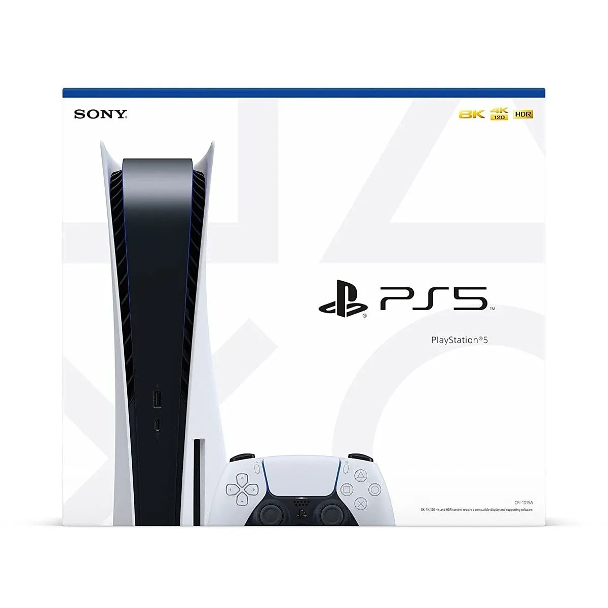 Máy chơi game PlayStation 5 (PS5) phiên bản tiêu chuẩn trong hộp sản phẩm.