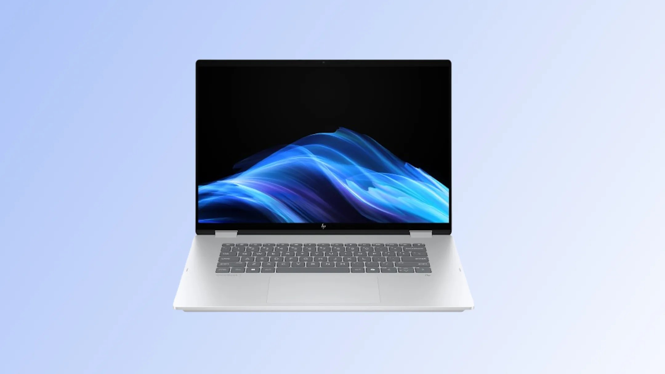 Máy tính xách tay HP OmniBook 7 Flip 16 inch màu bạc, với khả năng lật xoay