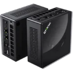 Mini PC GMKtec NucBox K8 Plus với thiết kế nhỏ gọn và logo thương hiệu