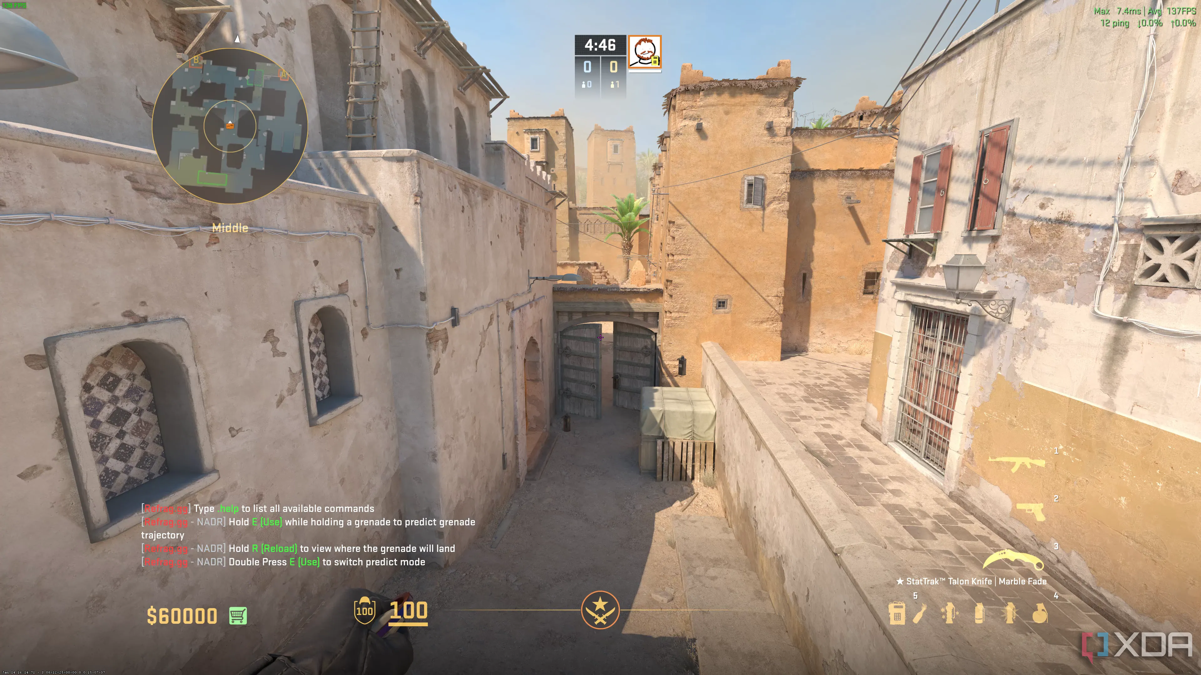 Một góc bản đồ trong Counter-Strike 2, nơi kiến thức về vị trí và callout là chìa khóa chiến thắng