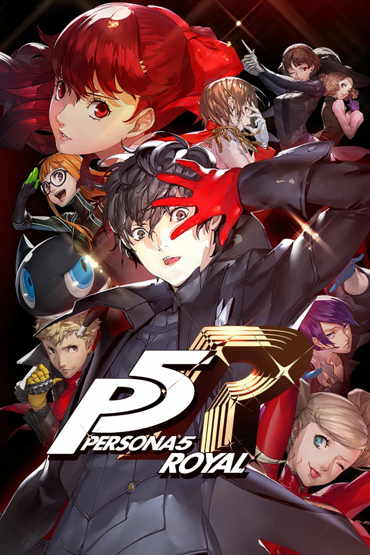 Nhân vật Joker của Persona 5 Royal đứng giữa đường phố Tokyo rực rỡ