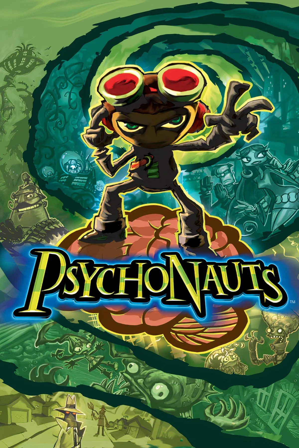 Nhân vật Raz sử dụng sức mạnh tâm linh trong game Psychonauts trên Xbox