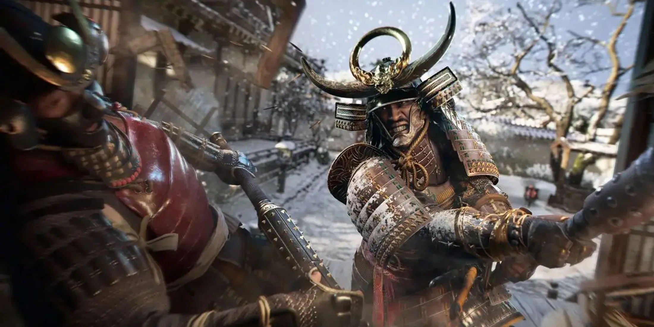Nhân vật Yasuke đang vung kiếm trong bối cảnh Nhật Bản phong kiến của Assassin's Creed Shadows