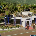 Nhóm khủng long Compsognathus nhỏ bé trong một khu vực trưng bày tiềm năng của Jurassic World Evolution 3