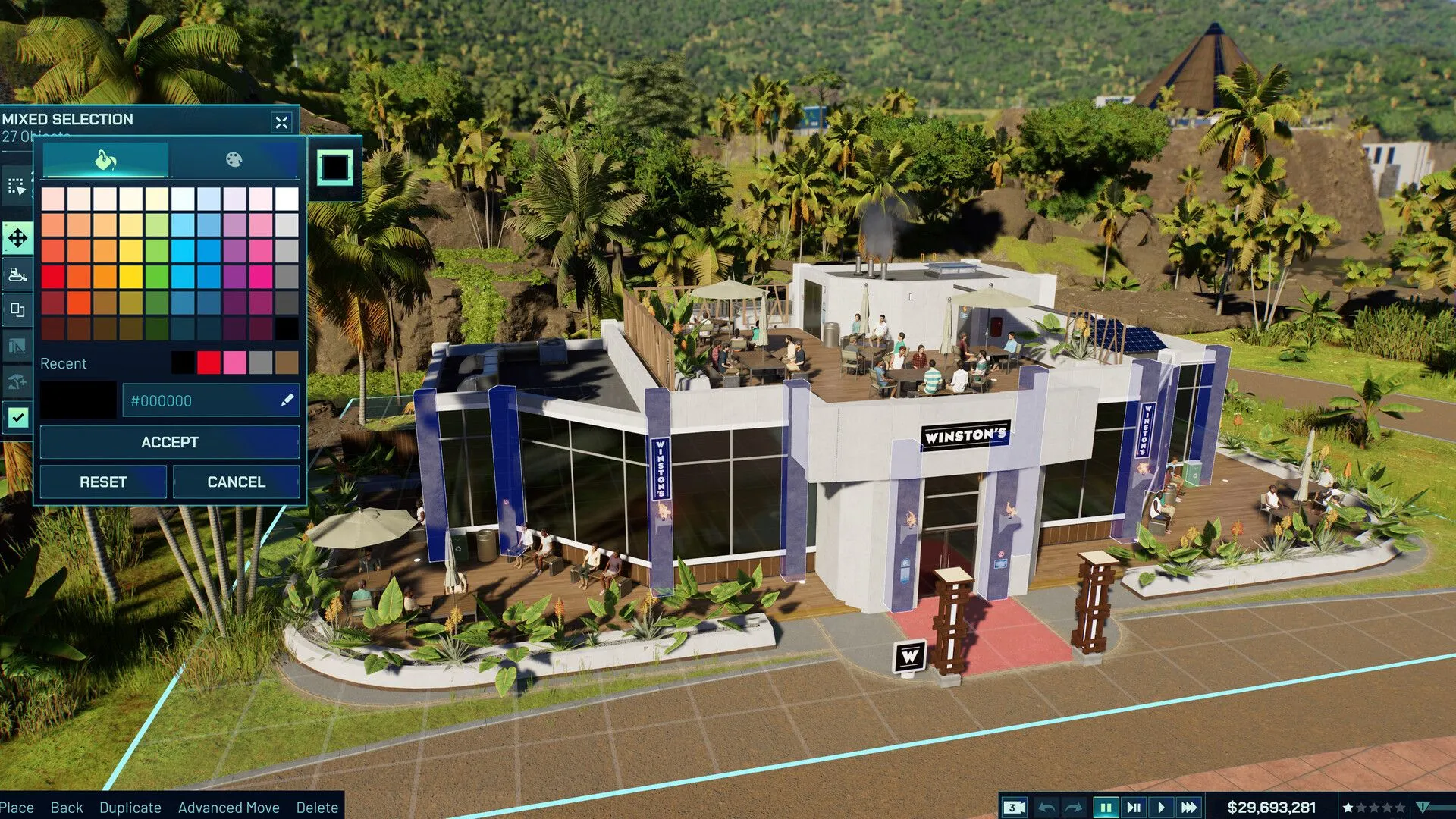 Nhóm khủng long Compsognathus nhỏ bé trong một khu vực trưng bày tiềm năng của Jurassic World Evolution 3