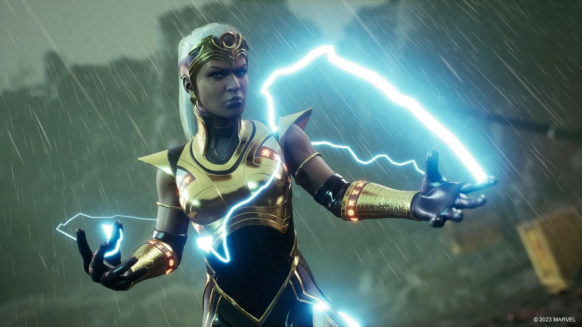 Nữ anh hùng Storm sử dụng sức mạnh đột biến của mình trong Marvel's Midnight Suns, một trong các nhân vật DLC đáng giá.