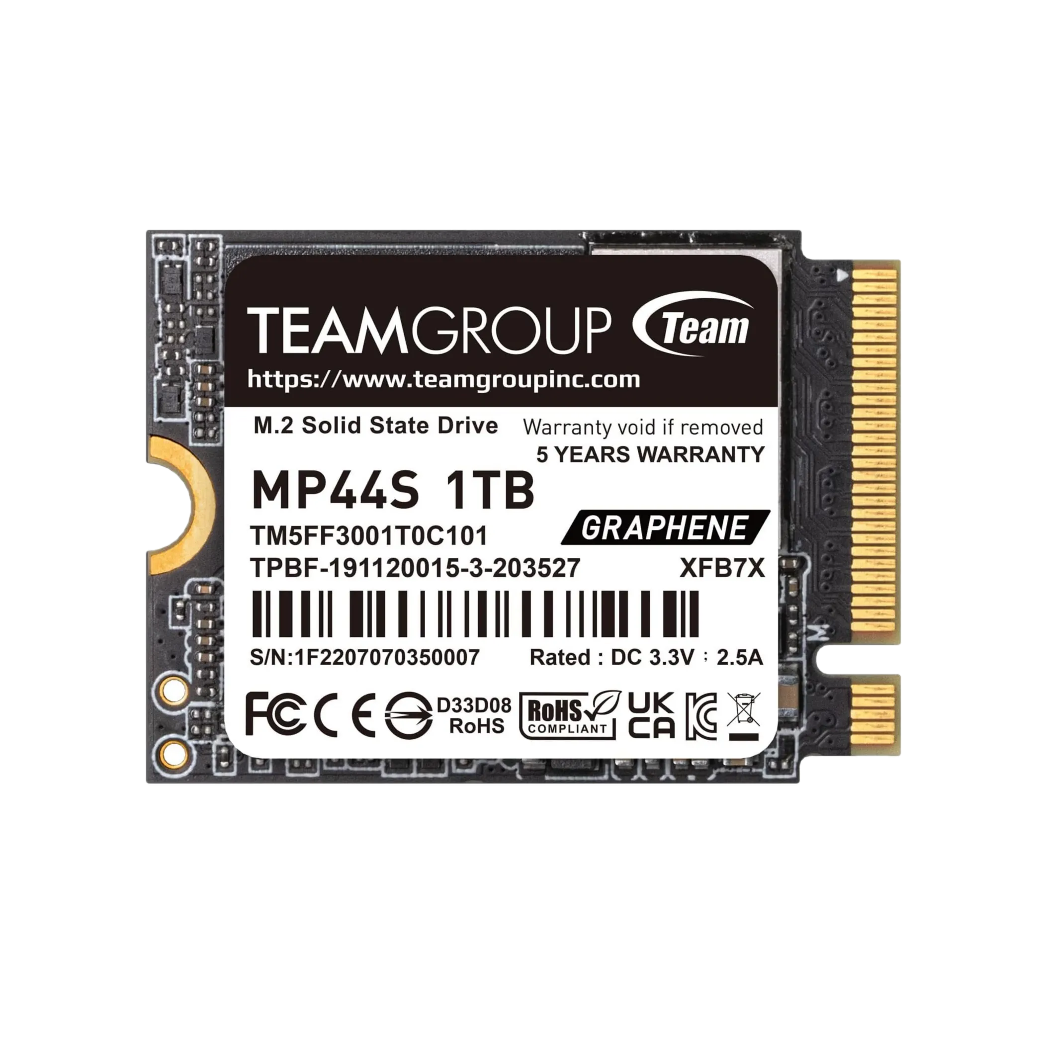Ổ cứng SSD Teamgroup MP44S M.2 2230 dung lượng 2TB dành cho các thiết bị PC cầm tay như ROG Ally và Steam Deck.