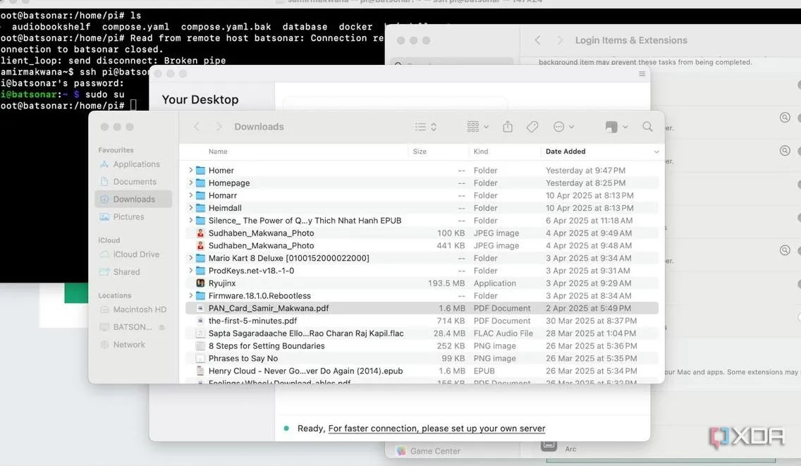 Phiên làm việc điều khiển từ xa của RustDesk đang hoạt động, thể hiện sự linh hoạt