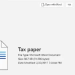 PowerToys Peek hiển thị metadata khi xem trước file Microsoft Word, không phải nội dung chính.