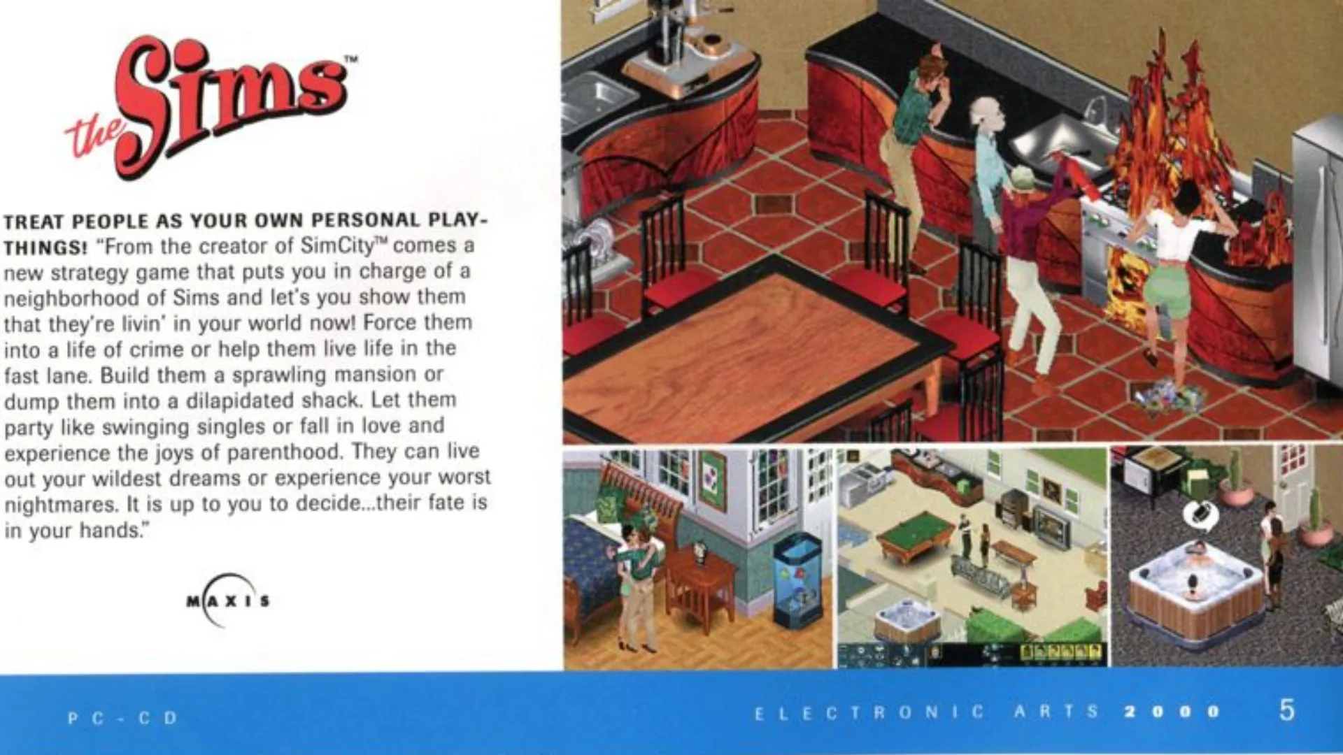 Quảng cáo ban đầu của game The Sims trước khi ra mắt chính thức, một biểu tượng của ngành game