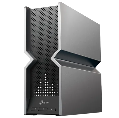 Router Wi-Fi 7 TP-Link Archer BE800 với thiết kế hiện đại và các cổng kết nối đa tốc độ