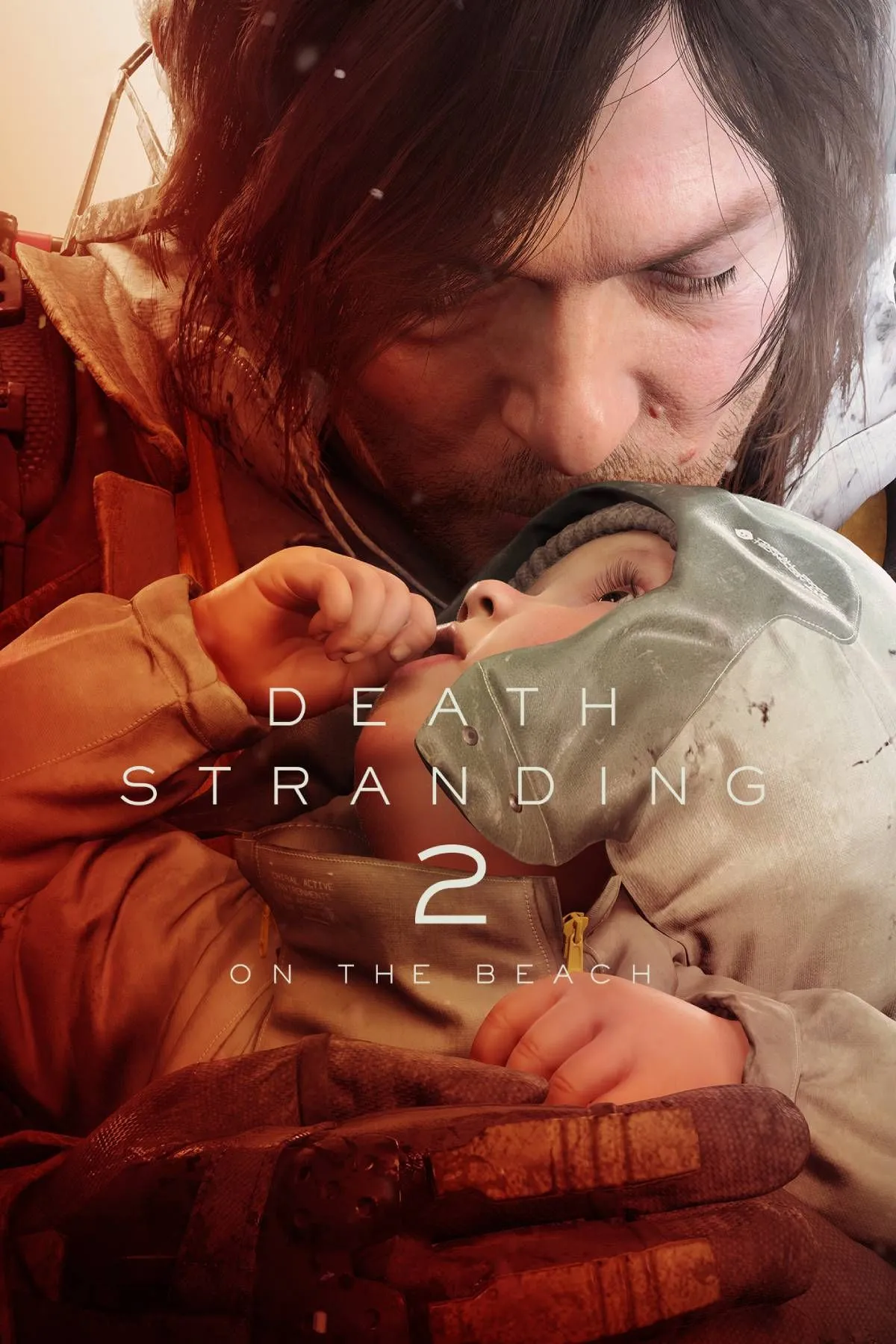 Sam Porter Bridges và BB trong bối cảnh hoang tàn của Death Stranding 2: On the Beach