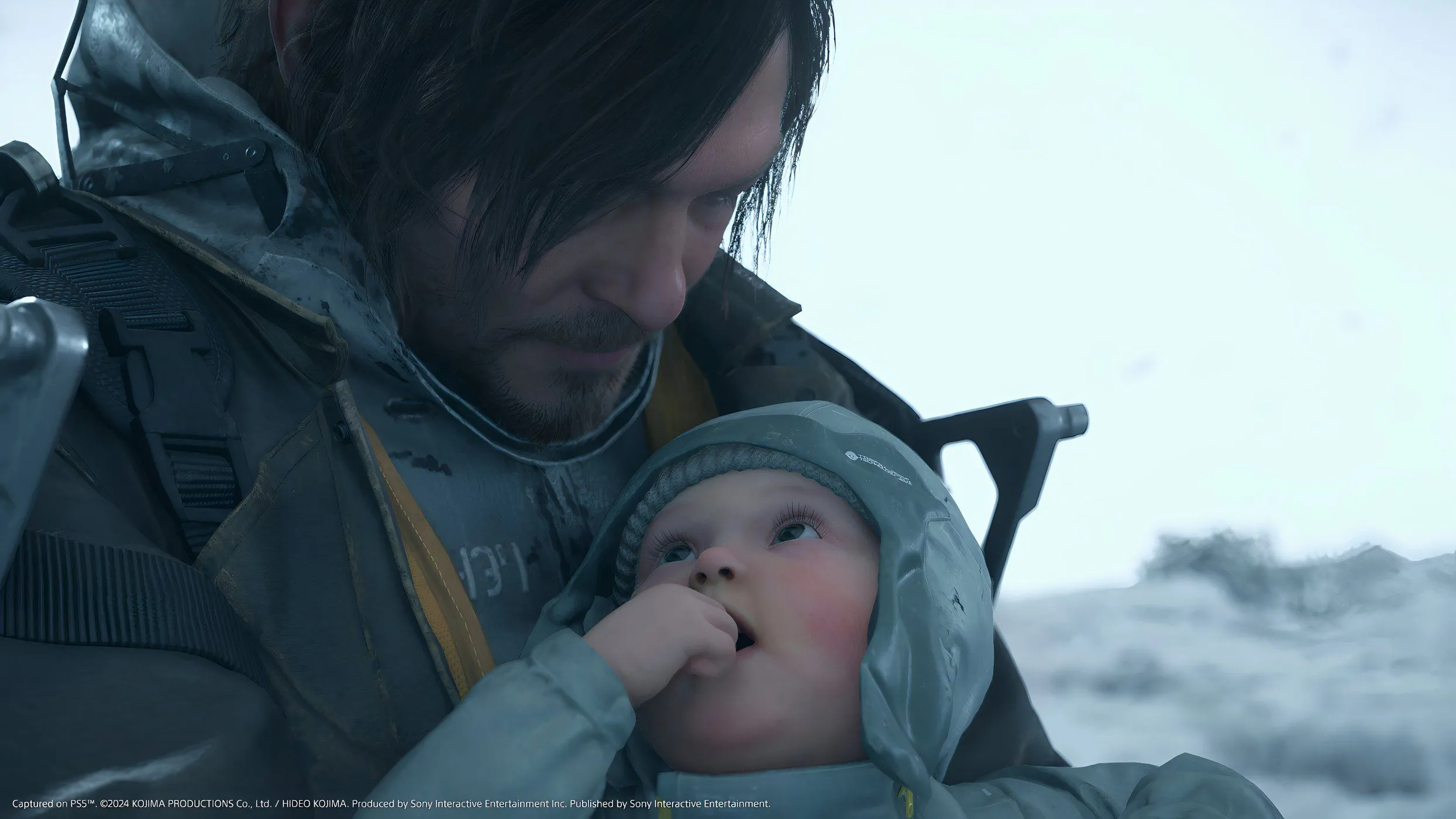 Sam Porter Bridges và BB trong Death Stranding 2: On The Beach, tựa game sắp ra mắt của Hideo Kojima.
